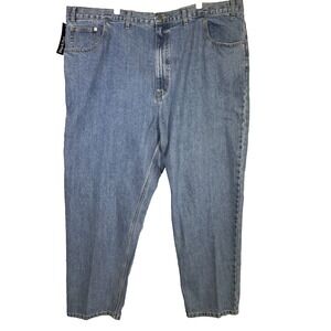 Arizona Jeans Company Men's Jeans 52 X 32 Blue Denim Relaxed Fit Straight M1126